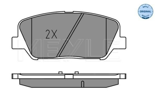 Brake Pad Set, disc brake MEYLE-ORIGINAL Quality 025 249 1517, Image 2