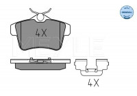 Brake Pad Set, disc brake MEYLE-ORIGINAL Quality 025 249 2217