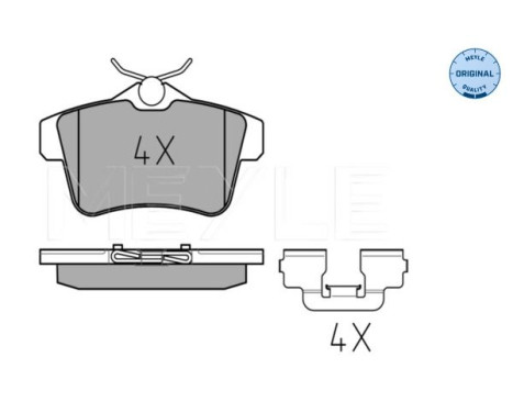 Brake Pad Set, disc brake MEYLE-ORIGINAL Quality 025 249 2217, Image 2