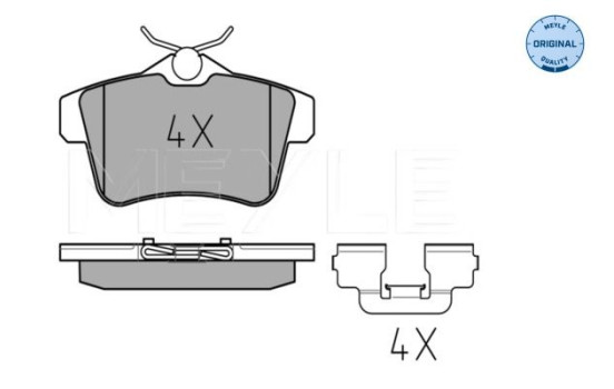 Brake Pad Set, disc brake MEYLE-ORIGINAL Quality 025 249 2217, Image 2