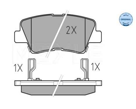 Brake Pad Set, disc brake MEYLE-ORIGINAL Quality 025 249 3415/W, Image 2