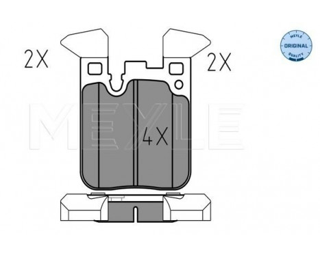 Brake Pad Set, disc brake MEYLE-ORIGINAL Quality 025 250 2916