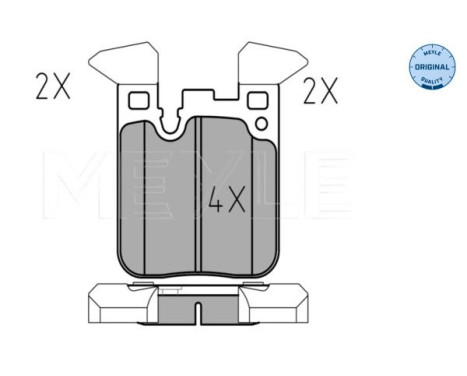 Brake Pad Set, disc brake MEYLE-ORIGINAL Quality 025 250 2916, Image 2