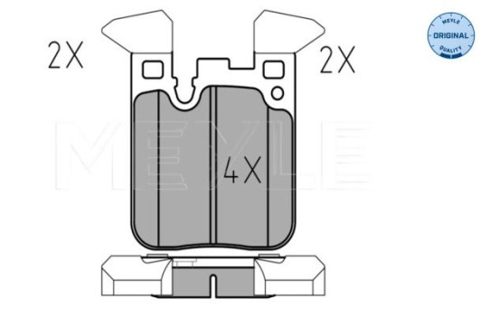 Brake Pad Set, disc brake MEYLE-ORIGINAL Quality 025 250 2916, Image 2