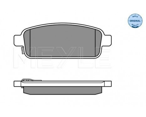 Brake Pad Set, disc brake MEYLE-ORIGINAL Quality 025 250 9616/W, Image 2