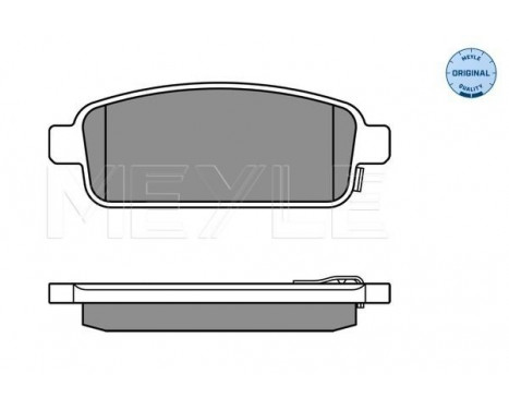 Brake Pad Set, disc brake MEYLE-ORIGINAL Quality 025 250 9616/W, Image 3