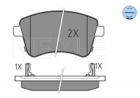 Brake Pad Set, disc brake MEYLE-ORIGINAL Quality 025 251 8419/W