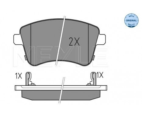 Brake Pad Set, disc brake MEYLE-ORIGINAL Quality 025 251 8419/W