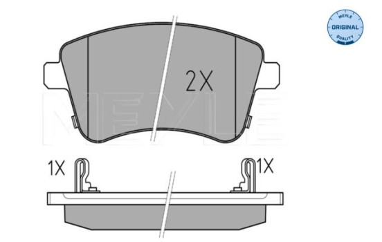Brake Pad Set, disc brake MEYLE-ORIGINAL Quality 025 251 8419/W, Image 2