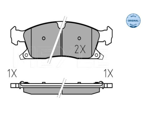 Brake Pad Set, disc brake MEYLE-ORIGINAL Quality 025 251 9021, Image 3