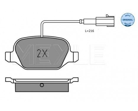 Brake Pad Set, disc brake MEYLE-ORIGINAL Quality 025 252 3717