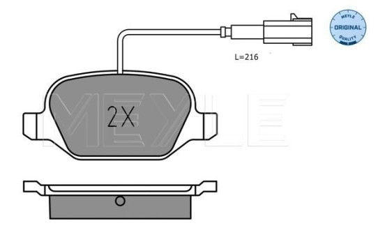 Brake Pad Set, disc brake MEYLE-ORIGINAL Quality 025 252 3717