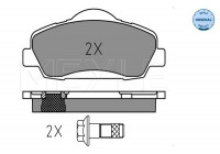 Brake Pad Set, disc brake MEYLE-ORIGINAL Quality 025 252 5118