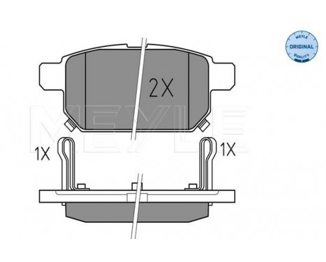 Brake Pad Set, disc brake MEYLE-ORIGINAL Quality 025 252 5814/W