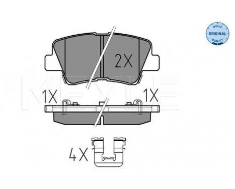 Brake Pad Set, disc brake MEYLE-ORIGINAL Quality 025 253 3715/W