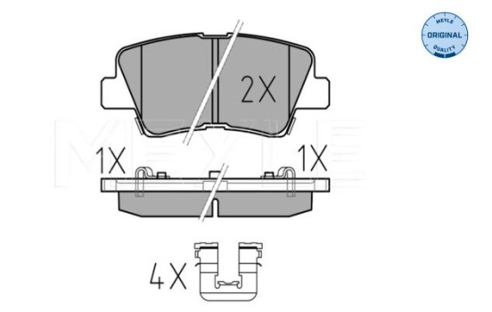 Brake Pad Set, disc brake MEYLE-ORIGINAL Quality 025 253 3715/W, Image 2