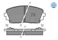 Brake Pad Set, disc brake MEYLE-ORIGINAL Quality 025 253 6516