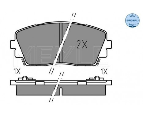 Brake Pad Set, disc brake MEYLE-ORIGINAL Quality 025 253 6516