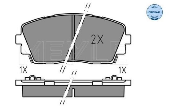 Brake Pad Set, disc brake MEYLE-ORIGINAL Quality 025 253 6516