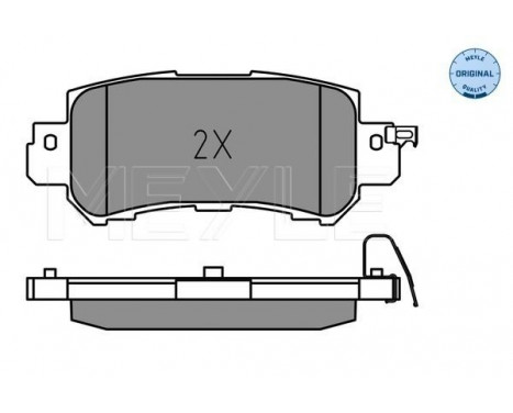 Brake Pad Set, disc brake MEYLE-ORIGINAL Quality 025 255 4014