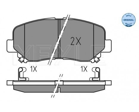 Brake Pad Set, disc brake MEYLE-ORIGINAL Quality 025 255 6416