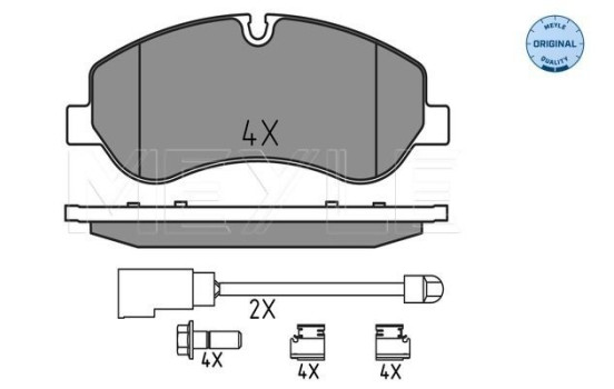 Brake Pad Set, disc brake MEYLE-ORIGINAL Quality 025 256 0217