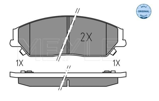Brake Pad Set, disc brake MEYLE-ORIGINAL Quality 025 256 1019