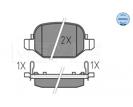 Brake Pad Set, disc brake MEYLE-ORIGINAL Quality 025 256 5217