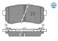 Brake Pad Set, disc brake MEYLE-ORIGINAL Quality 025 256 7716