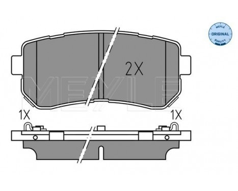 Brake Pad Set, disc brake MEYLE-ORIGINAL Quality 025 256 7716