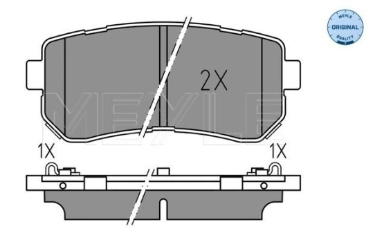 Brake Pad Set, disc brake MEYLE-ORIGINAL Quality 025 256 7716