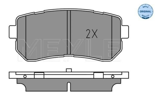 Brake Pad Set, disc brake MEYLE-ORIGINAL Quality 025 256 7716, Image 2