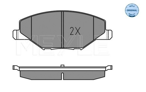 Brake Pad Set, disc brake MEYLE-ORIGINAL Quality 025 256 8118