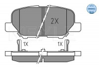 Brake Pad Set, disc brake MEYLE-ORIGINAL Quality 025 256 8814