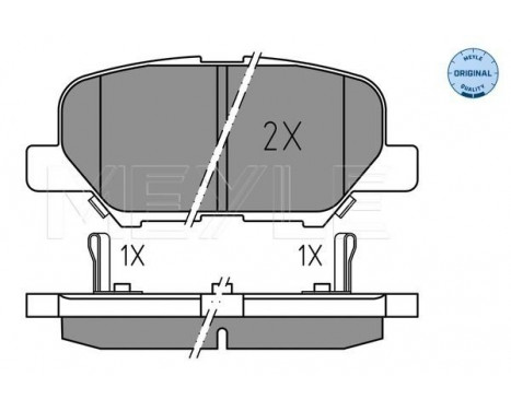 Brake Pad Set, disc brake MEYLE-ORIGINAL Quality 025 256 8814