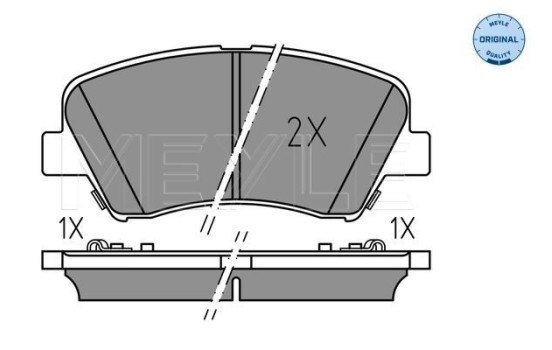 Brake Pad Set, disc brake MEYLE-ORIGINAL Quality 025 256 9218