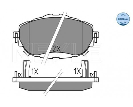 Brake Pad Set, disc brake MEYLE-ORIGINAL Quality 025 256 9819