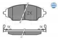 Brake Pad Set, disc brake MEYLE-ORIGINAL Quality 025 257 2218