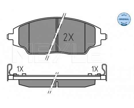 Brake Pad Set, disc brake MEYLE-ORIGINAL Quality 025 257 2218