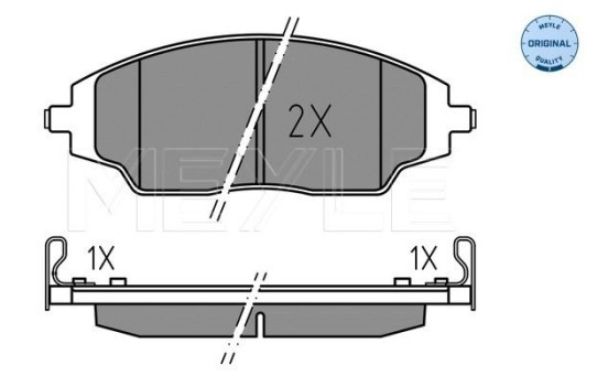 Brake Pad Set, disc brake MEYLE-ORIGINAL Quality 025 257 2218