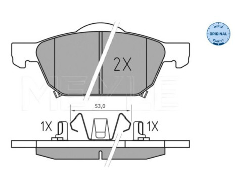 Brake Pad Set, disc brake MEYLE-ORIGINAL Quality 025 258 0417, Image 2