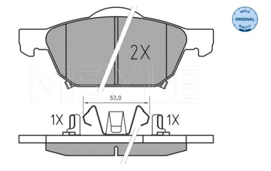Brake Pad Set, disc brake MEYLE-ORIGINAL Quality 025 258 0417, Image 2