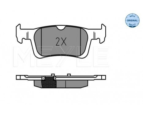 Brake Pad Set, disc brake MEYLE-ORIGINAL Quality 025 258 4116