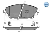 Brake Pad Set, disc brake MEYLE-ORIGINAL Quality 025 258 7516