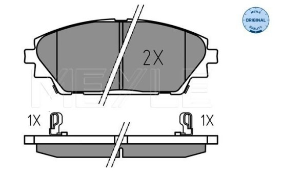 Brake Pad Set, disc brake MEYLE-ORIGINAL Quality 025 258 7516