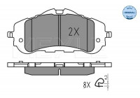 Brake Pad Set, disc brake MEYLE-ORIGINAL Quality 025 258 9518