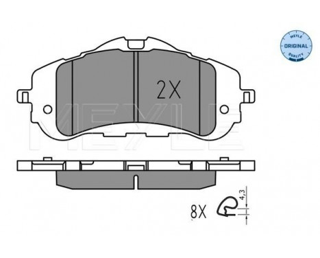 Brake Pad Set, disc brake MEYLE-ORIGINAL Quality 025 258 9518