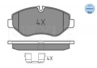 Brake Pad Set, disc brake MEYLE-ORIGINAL Quality 025 291 9220