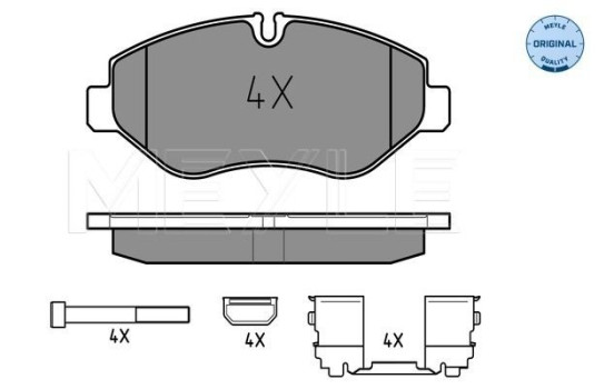 Brake Pad Set, disc brake MEYLE-ORIGINAL Quality 025 292 2920