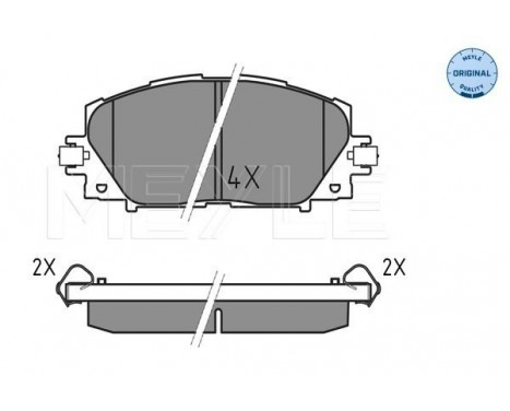 Brake Pad Set, disc brake MEYLE-ORIGINAL Quality Brake Pad Set, disc brake MEYLE-ORIGINAL Quality